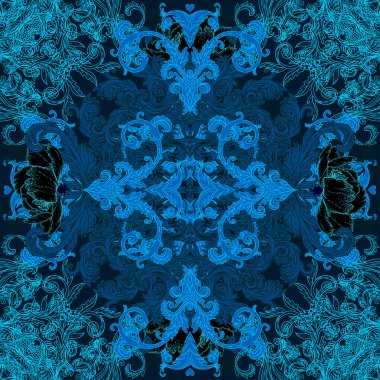 Dikişsiz vintage Barok desen