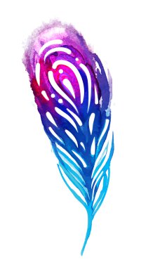 Boho tarzı renkli tüy