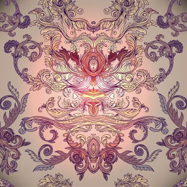 Dikişsiz vintage Barok desen