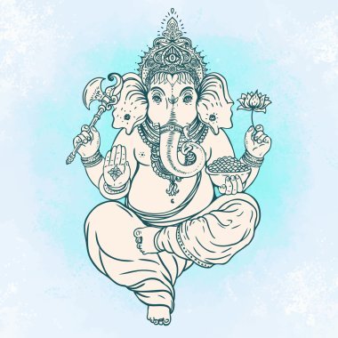 Hindu Lord Ganesha. clipart