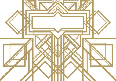 Art deco geometrik retro desen