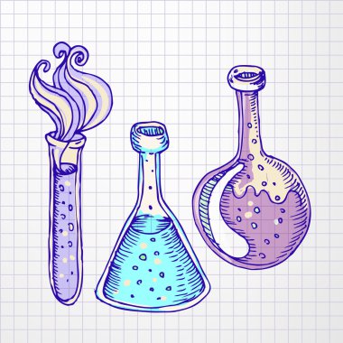 Okula geri: laboratuvar test tüpleri