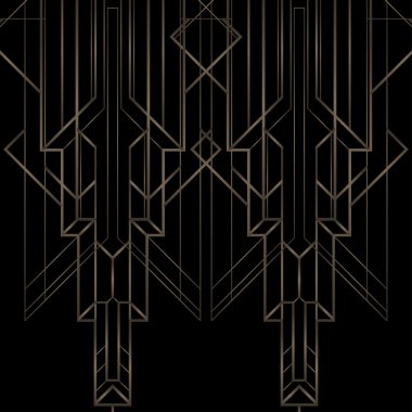 Art deco geometrik retro desen