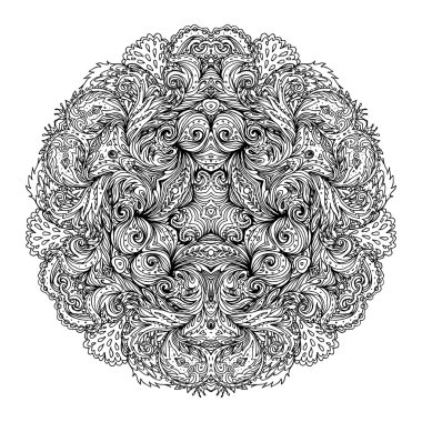 Mandala. Vintage yuvarlak desen