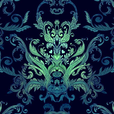 Dikişsiz vintage Barok desen