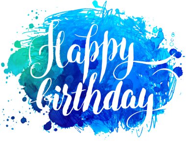 Boyalı suluboya tebrik kartı