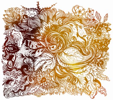 Çiçeklerle süslü tasarlamak çiçek