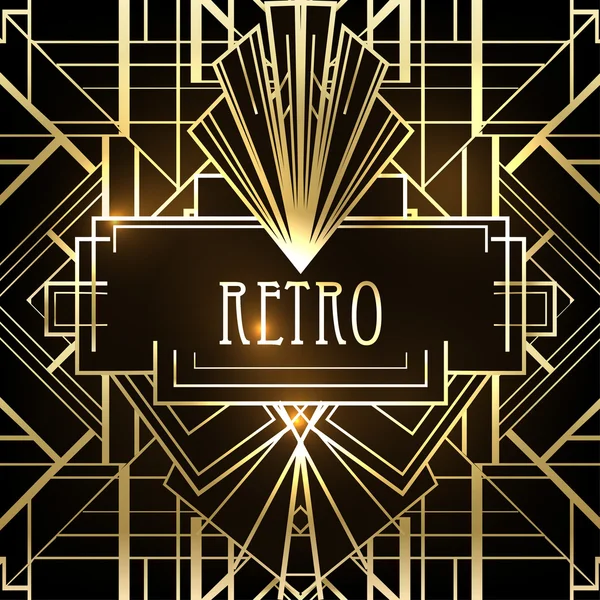 Art deco padrão retro geométrico —  Vetores de Stock