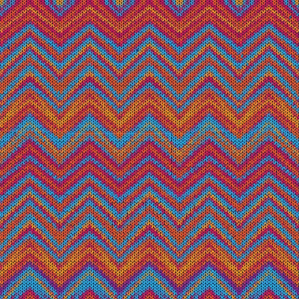 Modèle ethnique en zigzag aux couleurs rétro — Image vectorielle