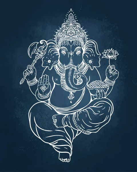 印度教主Ganesha. — 图库矢量图片