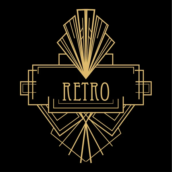 Art deco geometriska retro mönster — Stock vektor