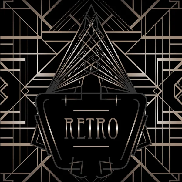 Art Deco geometrisches Retro-Muster — Stockvektor