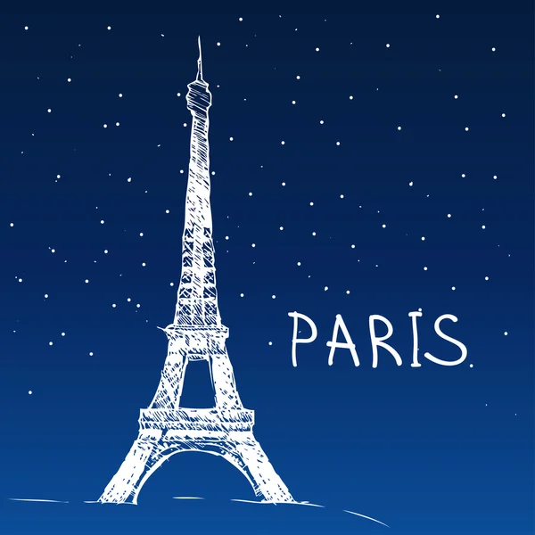 Torre Eiffel, París, Francia — Vector de stock