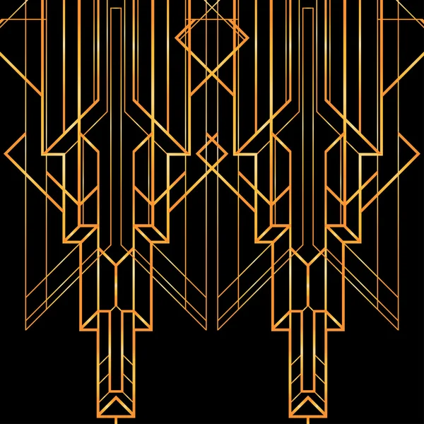 Art deco geometrische retro patroon — Stockvector