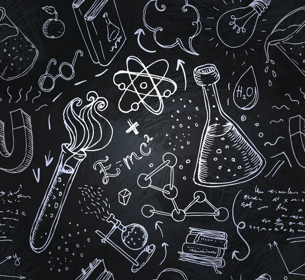 Okula geri: Bilim laboratuarı nesneleri — Stok Vektör