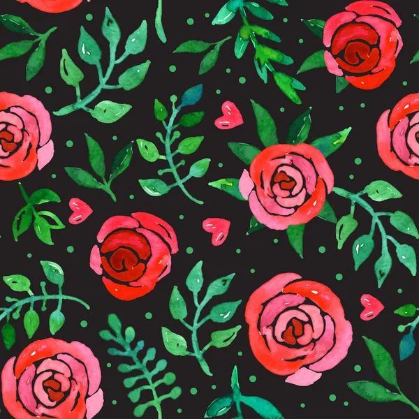 Rosas de estilo boho patrón sin costuras — Vector de stock