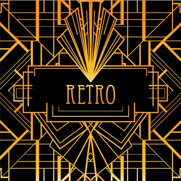 Modello retrò geometrico art deco — Vettoriale Stock