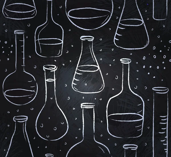 Retour à l'école : objets de laboratoire de science — Image vectorielle