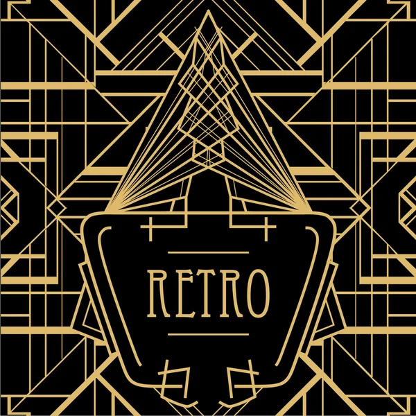 Art deco geometrické retro vzor — Stockový vektor