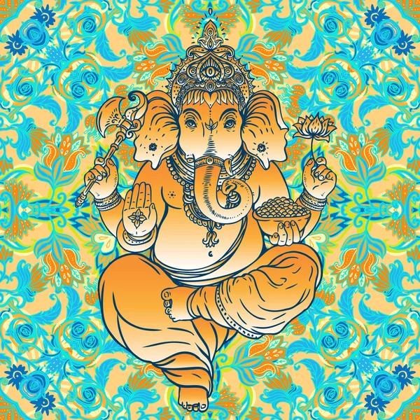 Señor hindú Ganesha — Vector de stock