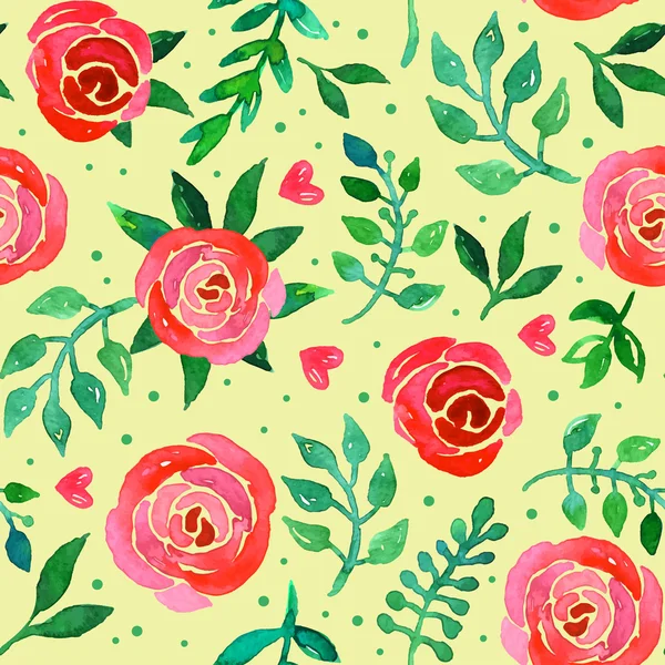 Rosas de estilo boho patrón sin costuras — Vector de stock