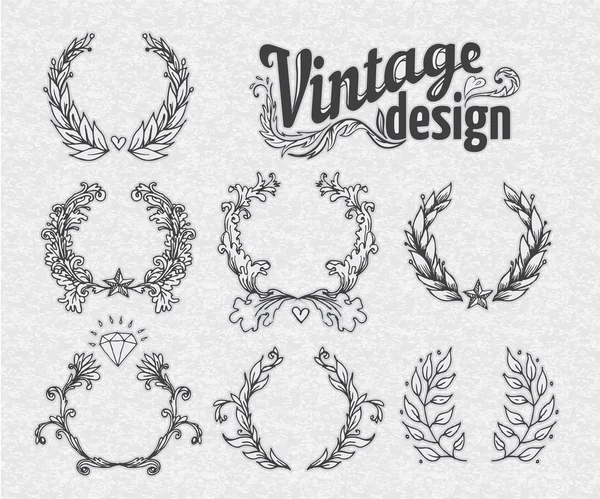 Conjunto de elementos de design vintage: Fitas . —  Vetores de Stock