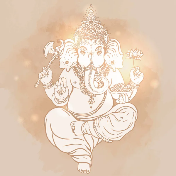 Hinduistischer Lord Ganesha. — Stockvektor