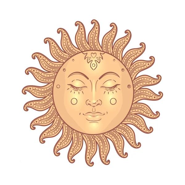 Golden Sun vintage gravür tarzı