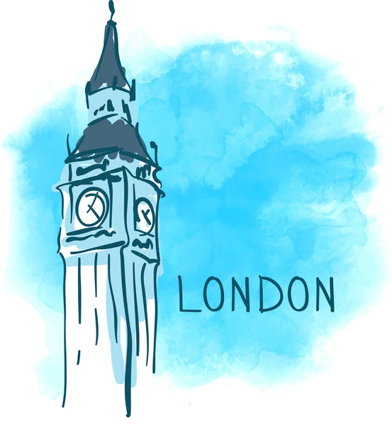 Big Ben, Londres, Inglaterra — Vector de stock