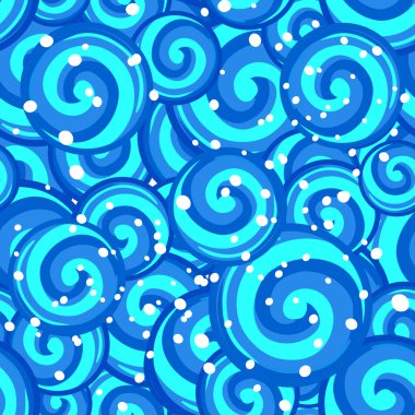 Yuvarlak kırmızı kıvrımlı parlak çizgi film tarzında kusursuz vektör deseni. Oyuncu yineleme tasarımı ambalaj, tekstil, hediye paketi, şenlikli dekor ve tatlı temalı projeler için mükemmeldir..