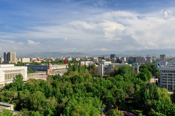 Vista Aireal Parte Central Bishkek Quirguistão — Fotografia de Stock