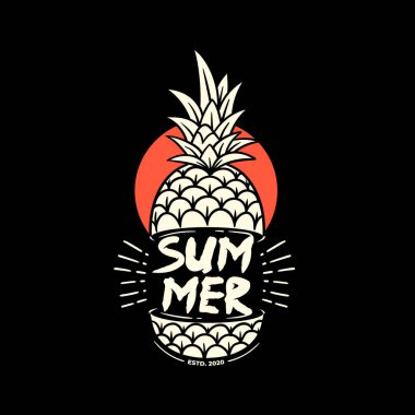 summer quote and poster design, black background