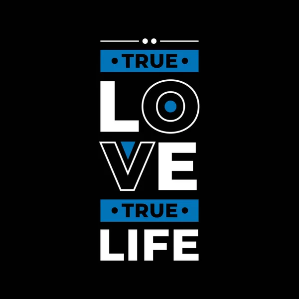 Gerçek Aşk Gerçek Hayat Modern Ilham Verici Tipografi Alıntıları — Stok Vektör