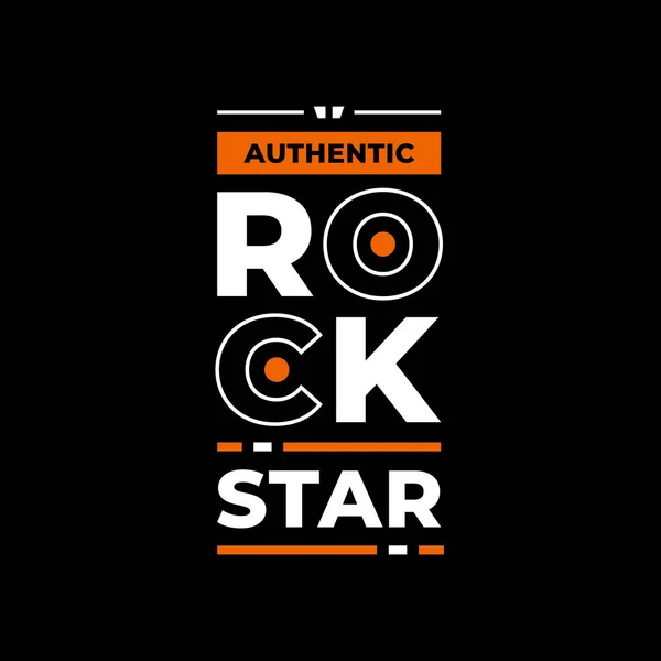 Rock Star Σύγχρονη Τυπογραφία Αποσπάσματα Σχεδιασμό Πουκάμισο — Διανυσματικό Αρχείο