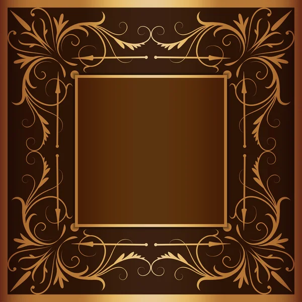 Quadro quadrado vetorial com ornamento elegante — Vetor de Stock
