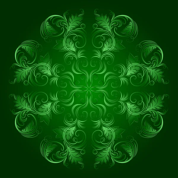 Bloemmotief met damast ornament — Stockvector