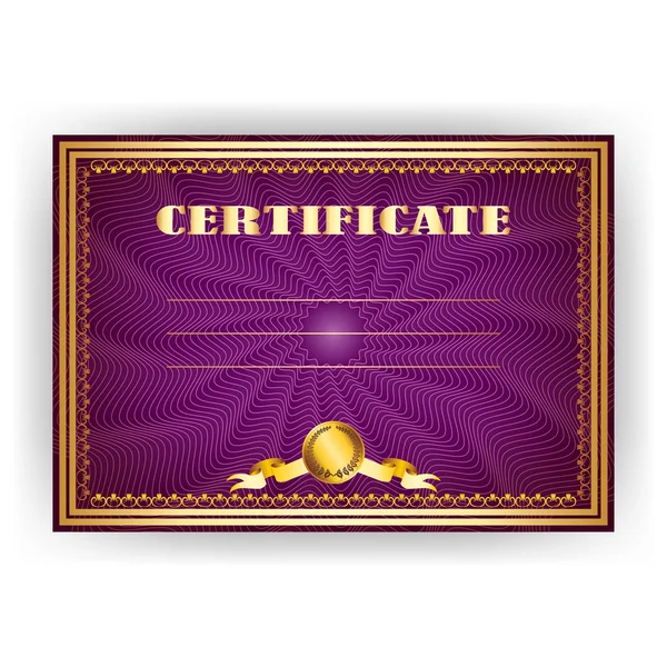 Poziomy royal certyfikat z wzór koronki — Wektor stockowy