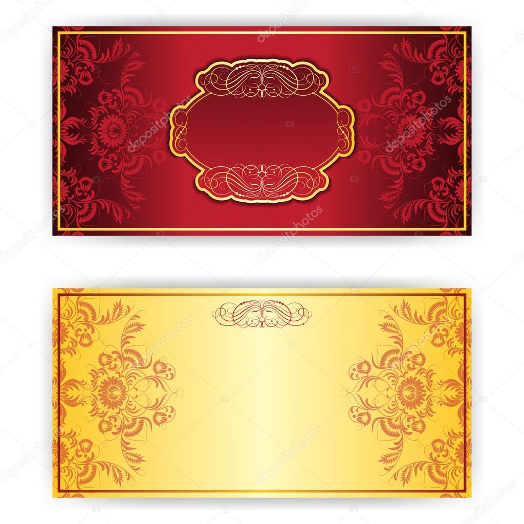 Vector royal invitation card with frame