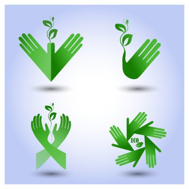 Çıkartmalar, simgeler çevre koruma set