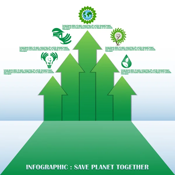 Concepto de ecología con diseño — Vector de stock