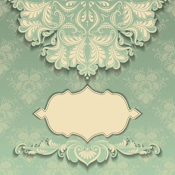 De vintage patroon vector met frame — Stockvector