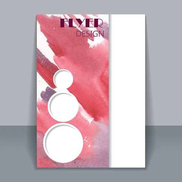 Abstrakt akvarell stil broschyr design — Stock vektor