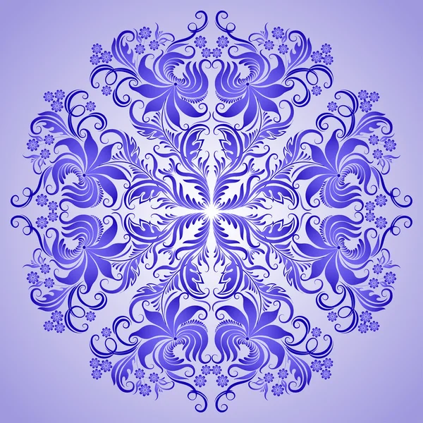 Vector pattern of blue ornament for design — Stock Vector