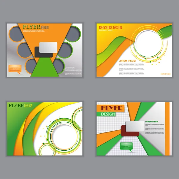 Vector set van horizontale flyers voor ontwerp — Stockvector