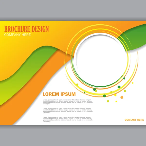 Concept de base pour brochure horizontale — Image vectorielle