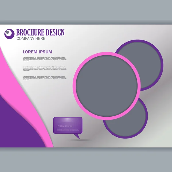 Concept de base pour brochure horizontale — Image vectorielle