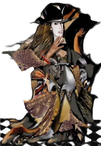 Female Figure with a Fantasy Vampire Hunter Outfit Stock Illustration -  Illustration of myth, mystery: 213296682