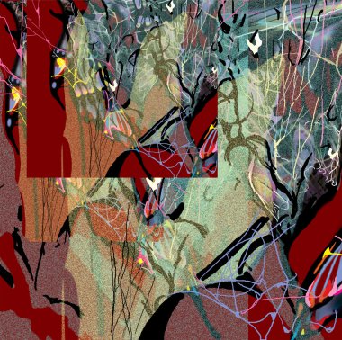 soyut resim mavi yapısı