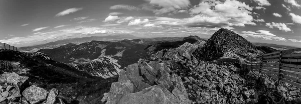 Pohled z Chopku panorama B&W Stock Obrázky