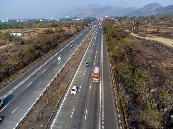 Транспорт Автомагістралі Мумбай Пуне Поблизу Пуне Індії Автомагістраль Офіційно Називається — стокове фото